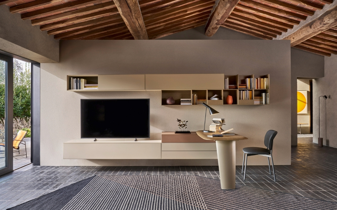 zona living con arredamento multifunzione